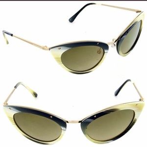 Tom Ford Grace horn cat eye sunglasses 52